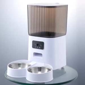 distributeur automatique connecté avec caméra intelligente et haut parleur intégré pour chiens et chats 5l la petite truffe